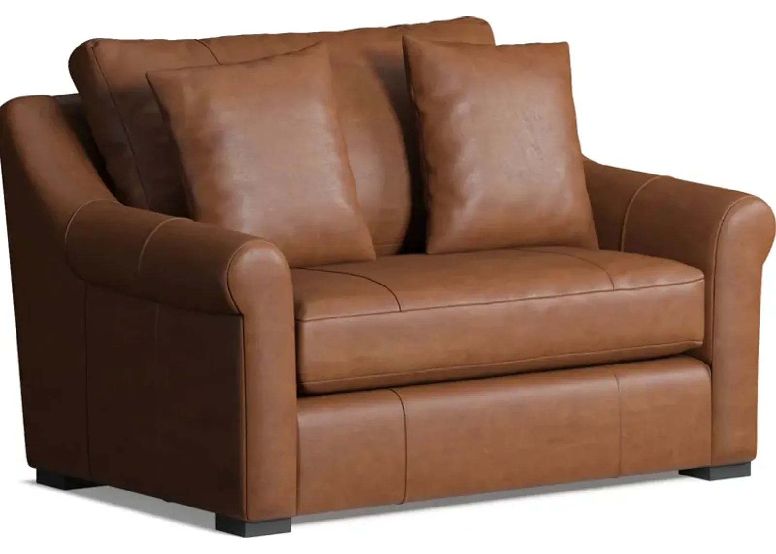 Bowery Leather Foam Comfort Chair and a Half - Bruno Canyon