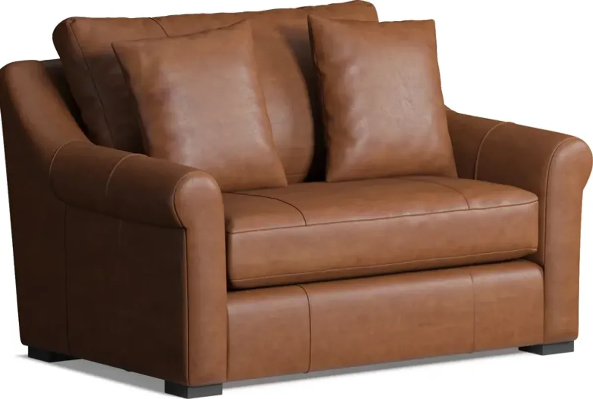 Bowery Leather Foam Comfort Chair and a Half - Bruno Canyon