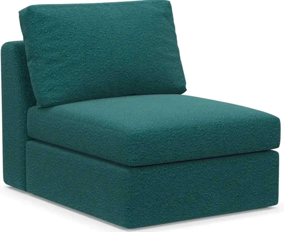 Collin Foam Comfort Armless Chair - Bloke Peacock