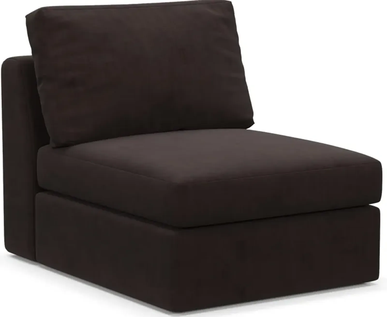 Collin Foam Comfort Armless Chair - Merrimac Dark Brown