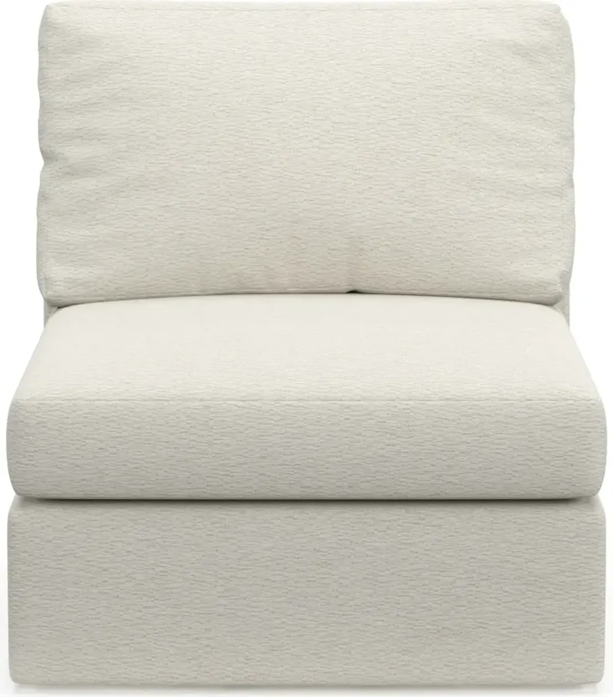 Collin Foam Comfort Armless Chair - Living Large White