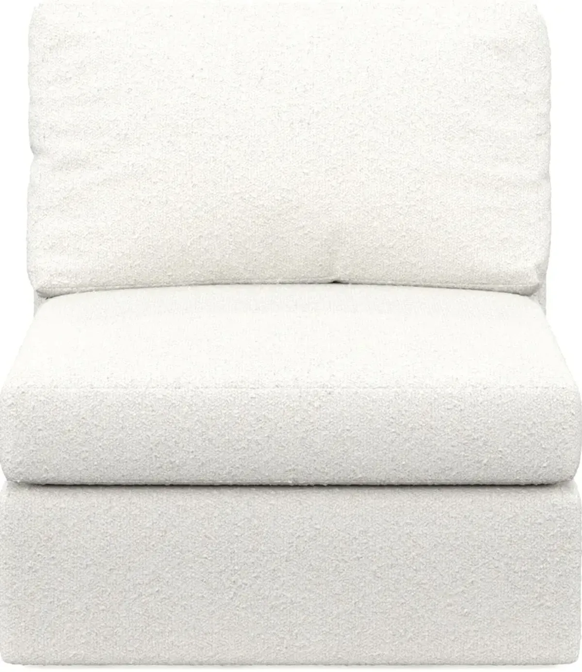 Collin Foam Comfort Armless Chair - Bloke Snow