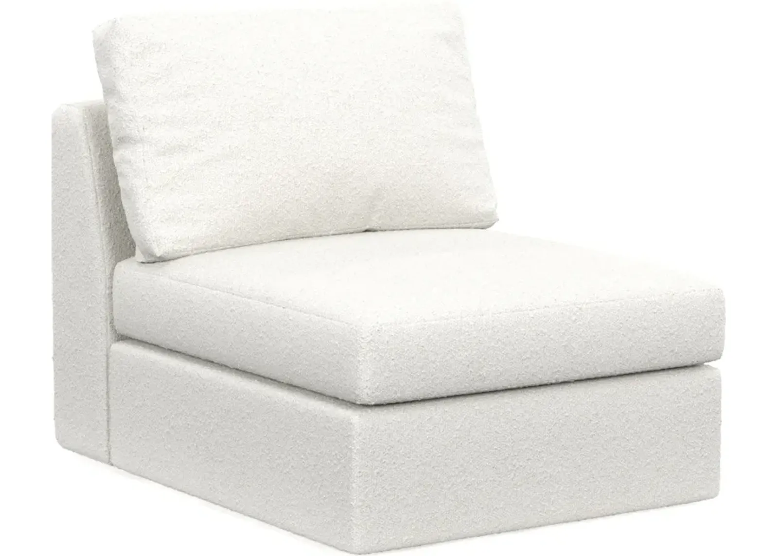 Collin Foam Comfort Armless Chair - Bloke Snow