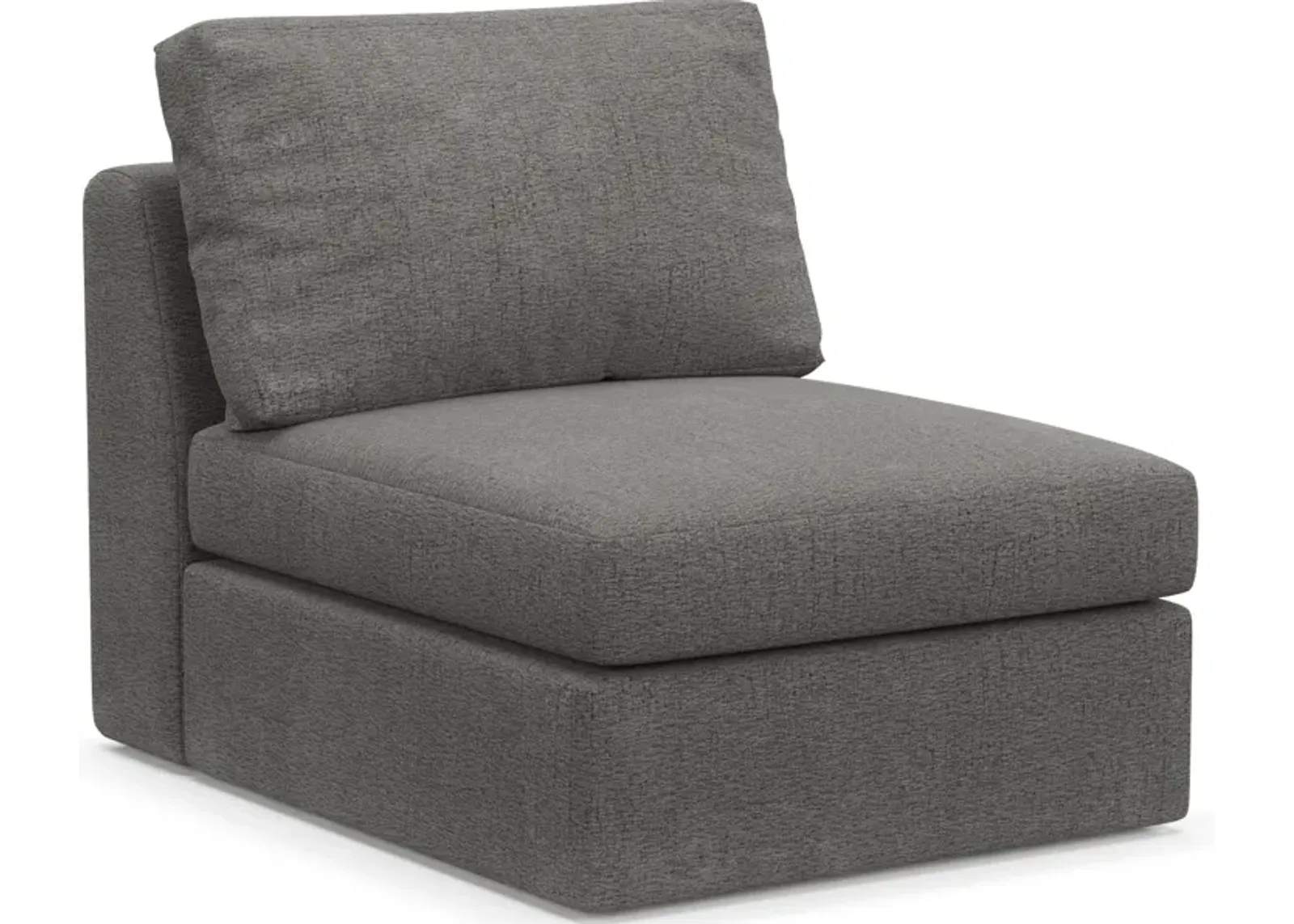 Collin Hybrid Comfort Armless Chair - Living Large Charcoal