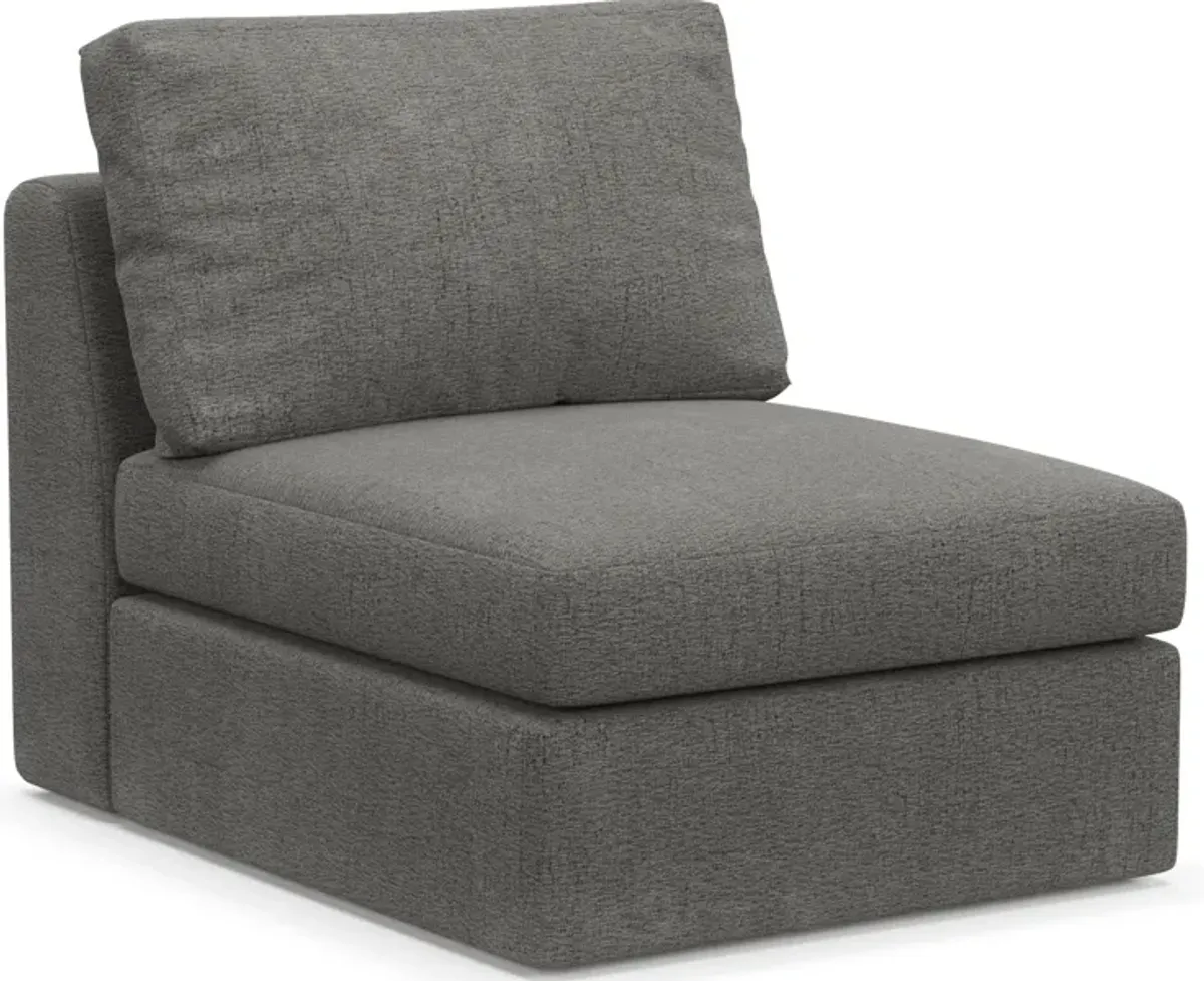 Collin Hybrid Comfort Armless Chair - Living Large Charcoal