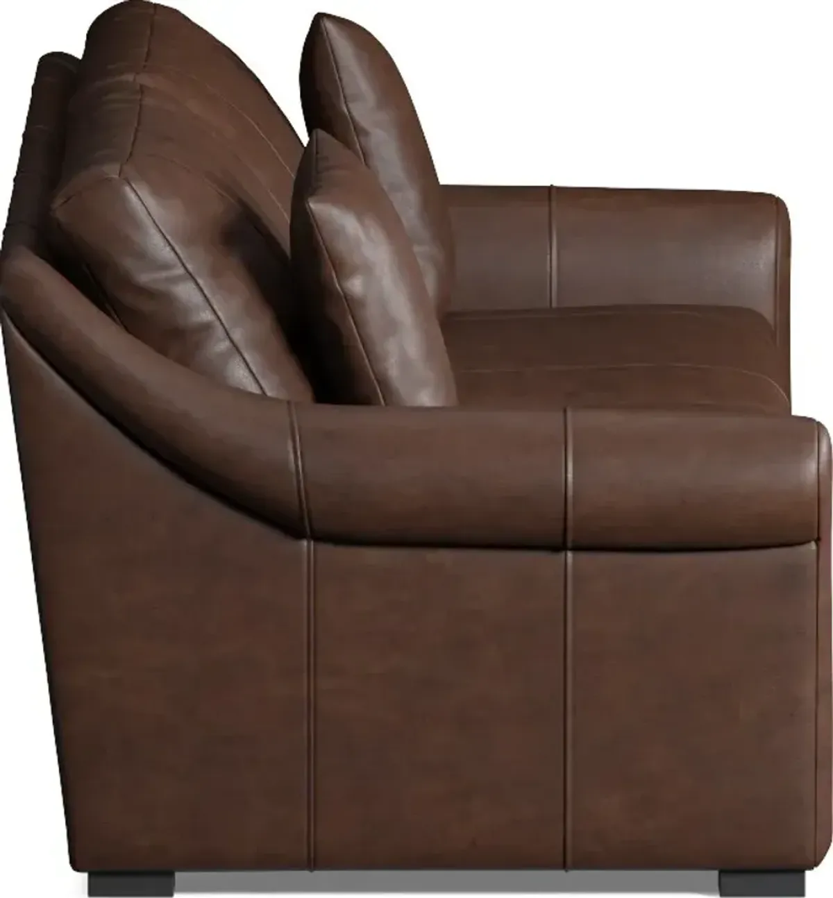 Bowery Leather Foam Comfort 97" Sofa - Bruno Hickory