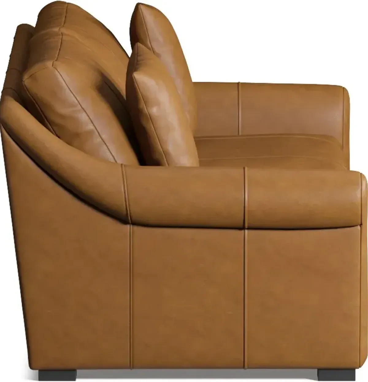 Bowery Leather Foam Comfort 87" Sofa - Bruno Tan