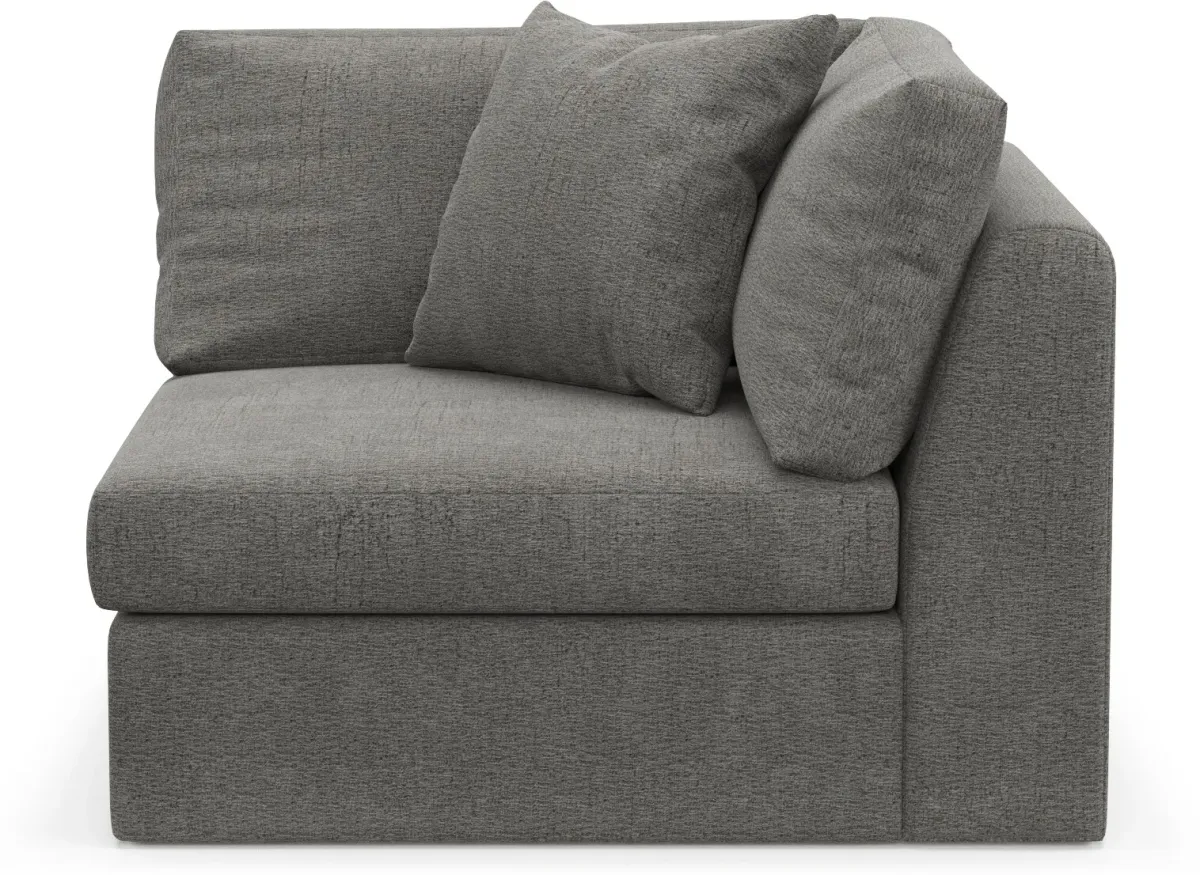 Collin Foam Comfort Corner Chair - Living Large Charcoal