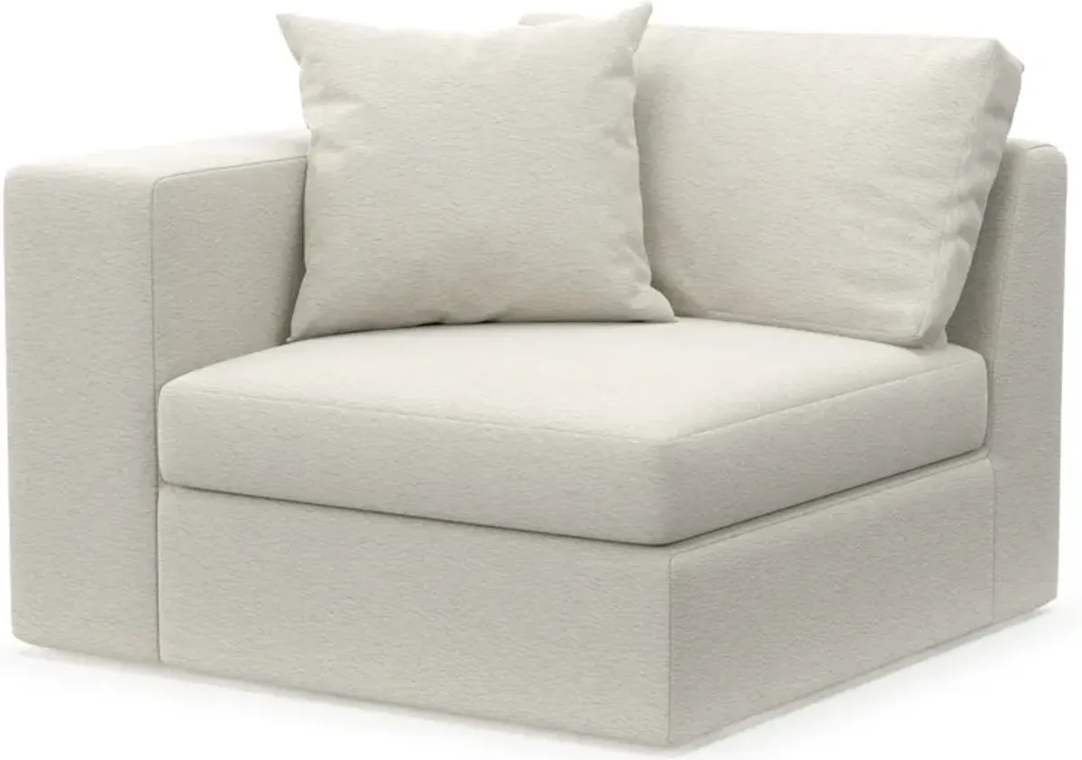 Collin Foam Comfort Left-Facing Chair - Living Large White