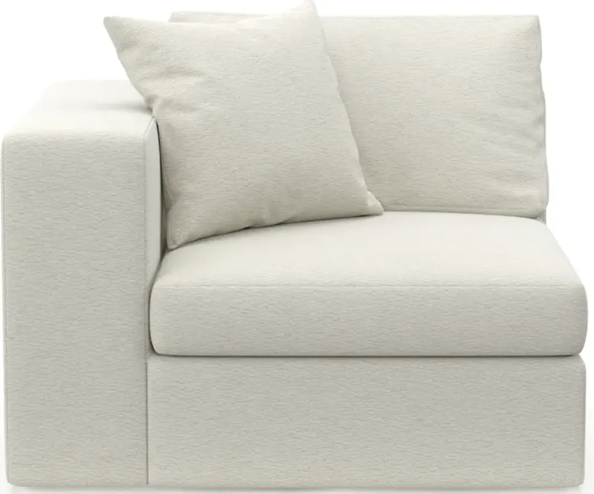 Collin Foam Comfort Left-Facing Chair - Living Large White