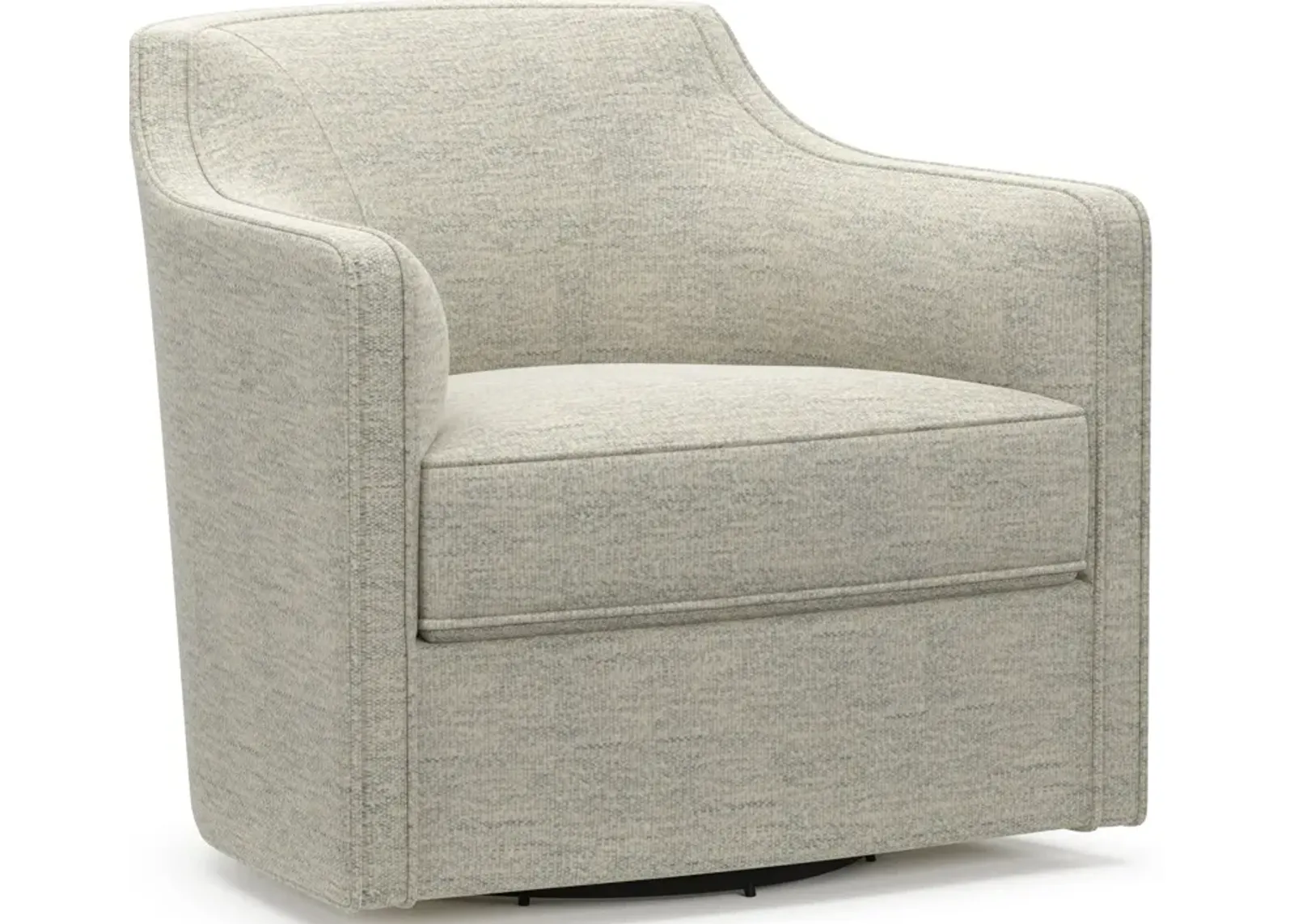 Tegan Accent Swivel Chair - Merino Chalk