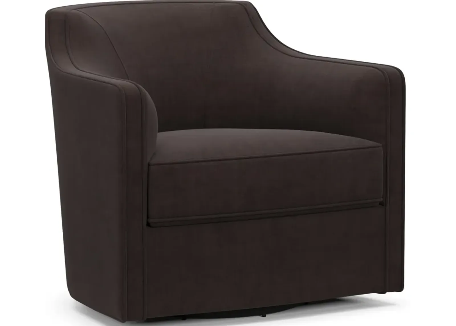 Tegan Accent Swivel Chair - Merrimac Dark Brown