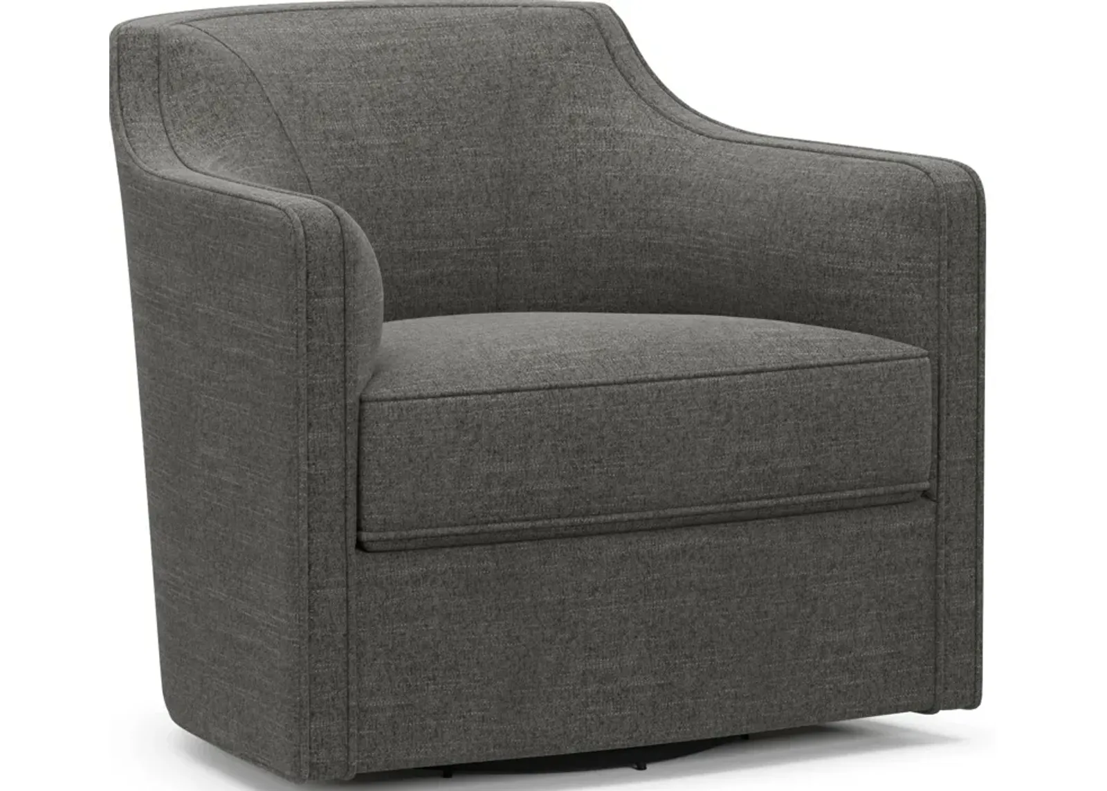 Tegan Accent Swivel Chair - Curious Charcoal