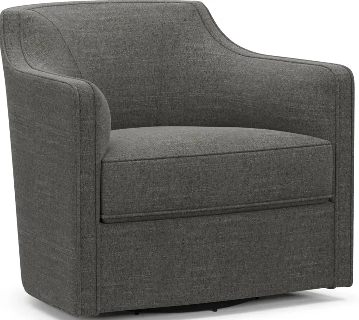 Tegan Accent Swivel Chair - Curious Charcoal