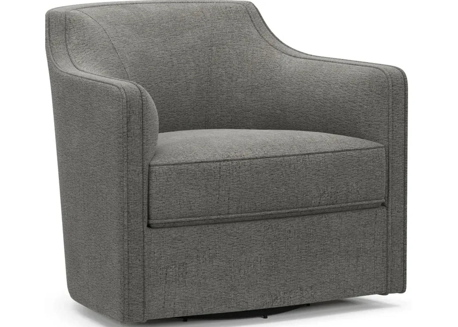 Tegan Accent Swivel Chair - Living Large Charcoal