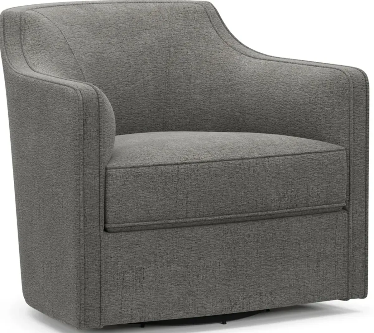 Tegan Accent Swivel Chair - Living Large Charcoal