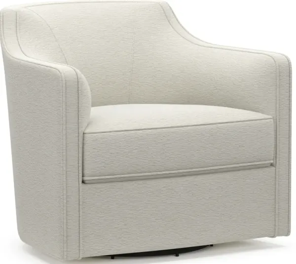 Tegan Accent Swivel Chair - Living Large White