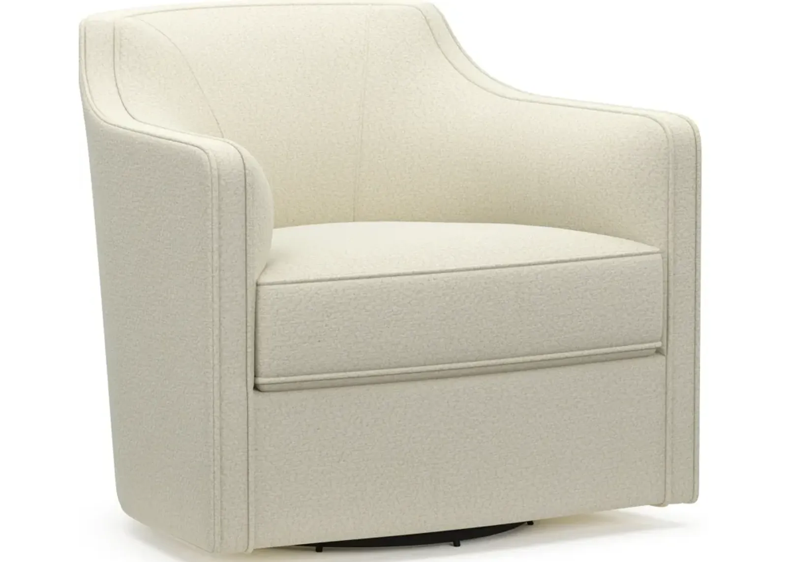 Tegan Accent Swivel Chair - Fincher Ivory