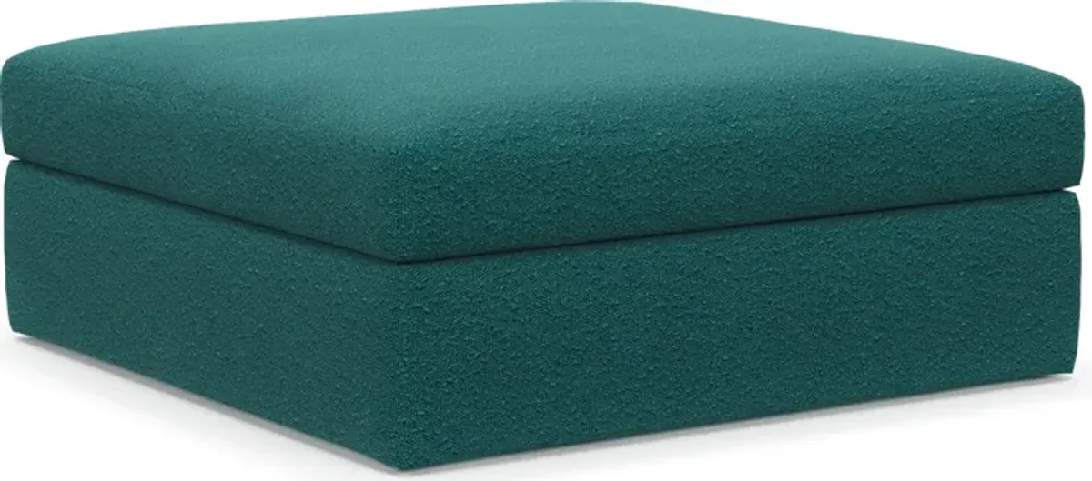 Collin Foam Comfort Ottoman - Bloke Peacock