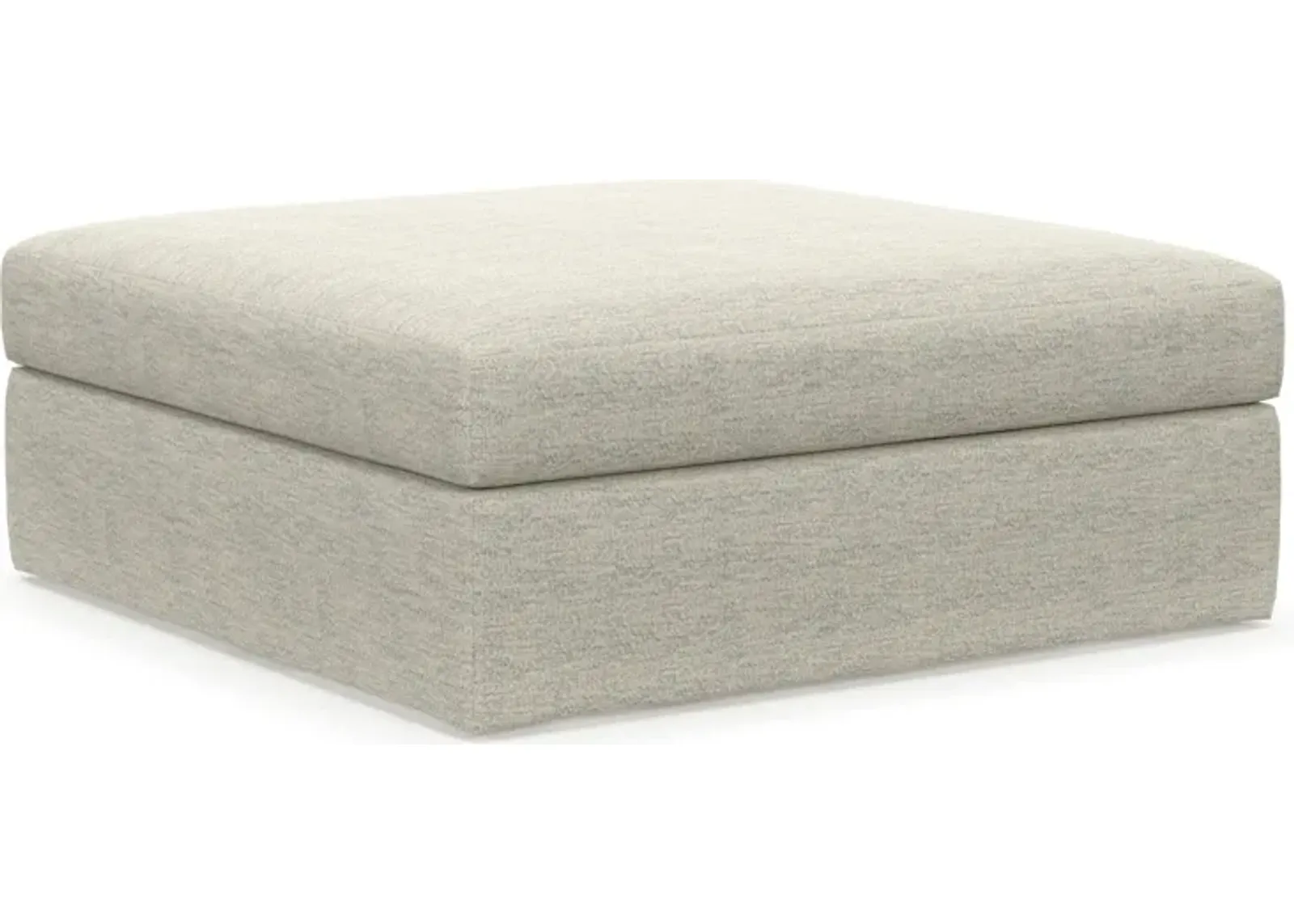 Collin Foam Comfort Ottoman - Merino Chalk