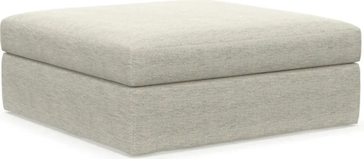 Collin Foam Comfort Ottoman - Merino Chalk