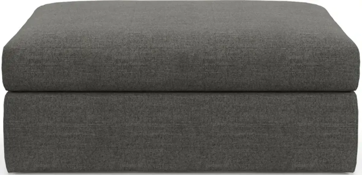 Collin Foam Comfort Ottoman - Curious Charcoal