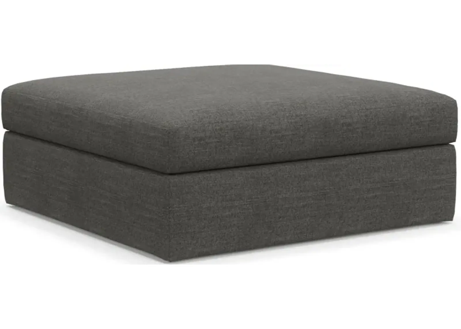 Collin Foam Comfort Ottoman - Curious Charcoal