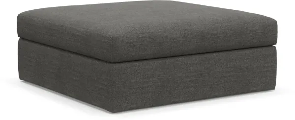 Collin Foam Comfort Ottoman - Curious Charcoal