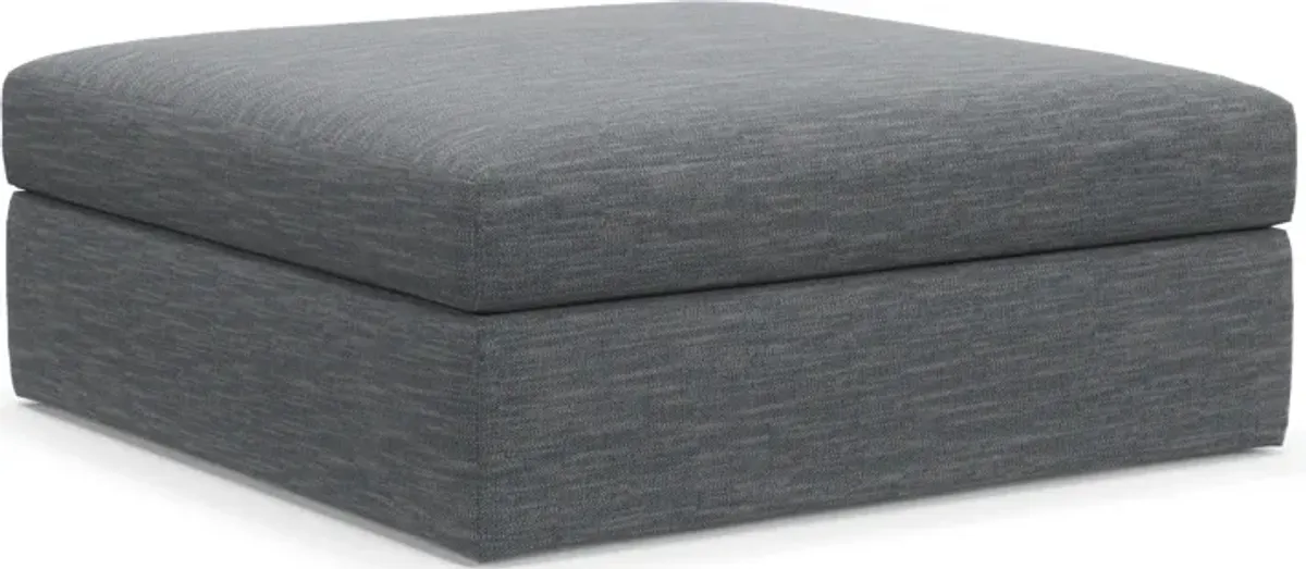 Collin Foam Comfort Ottoman - Dudley Indigo