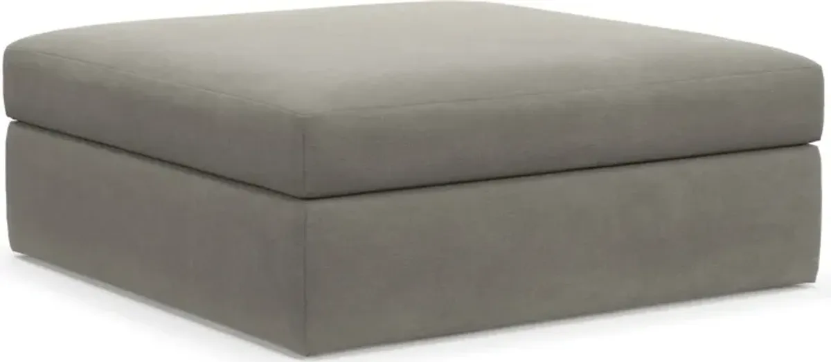 Collin Foam Comfort Ottoman - Abington Fog