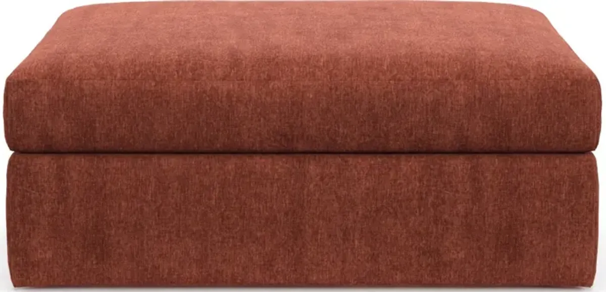 Collin Foam Comfort Ottoman - Contessa Paprika