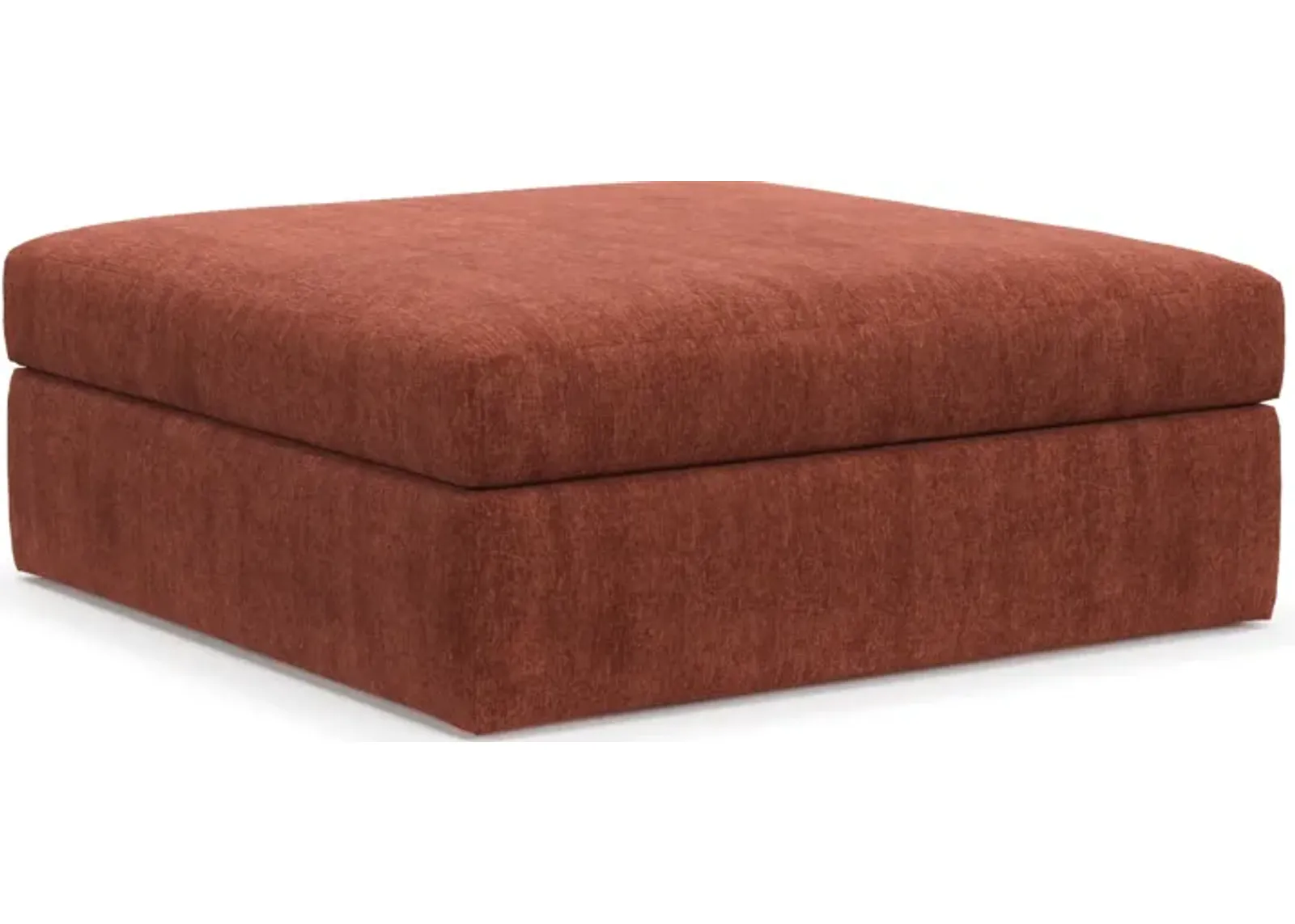 Collin Foam Comfort Ottoman - Contessa Paprika