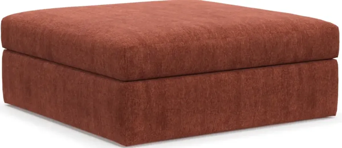 Collin Foam Comfort Ottoman - Contessa Paprika