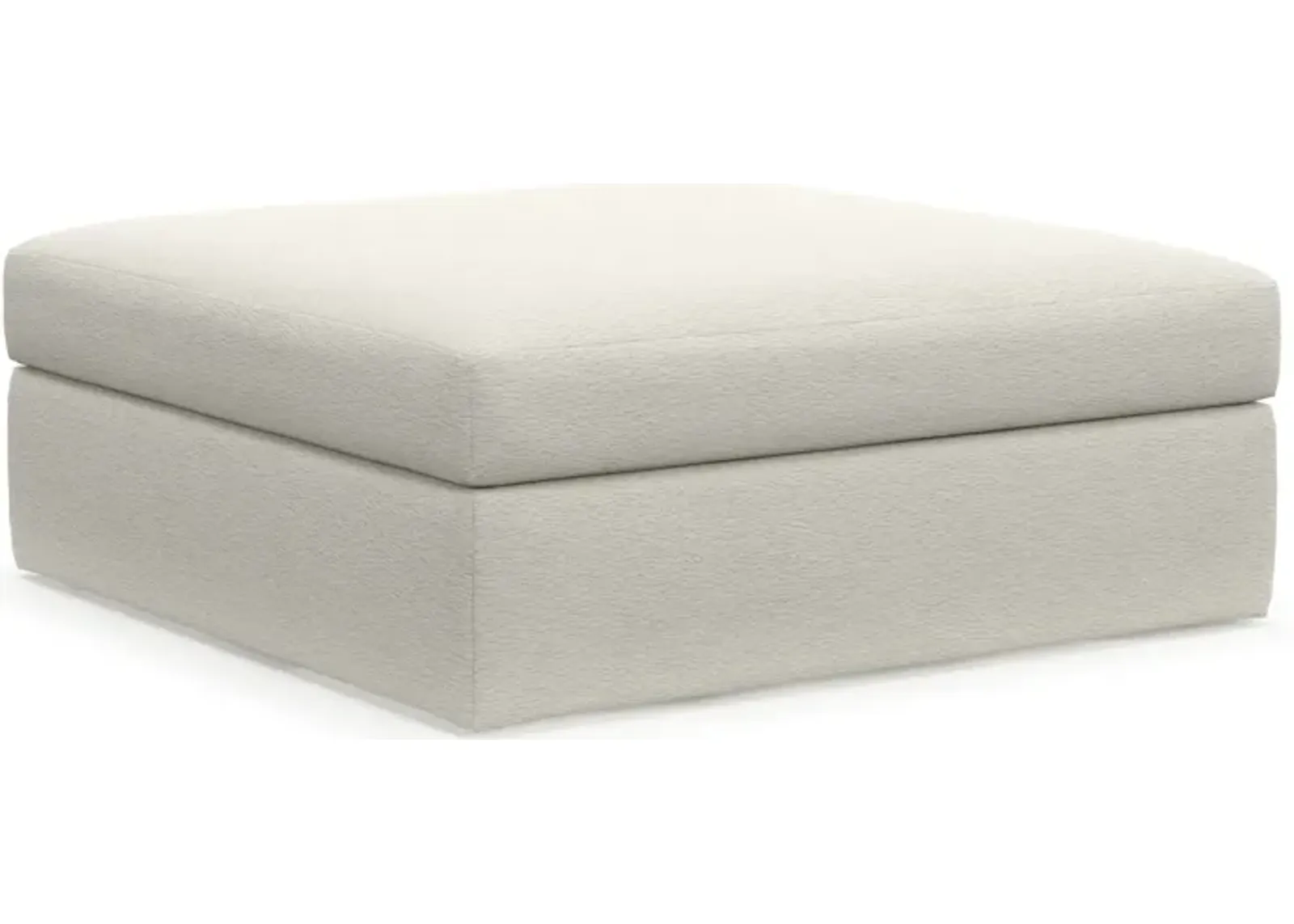 Collin Foam Comfort Ottoman - Living Large White