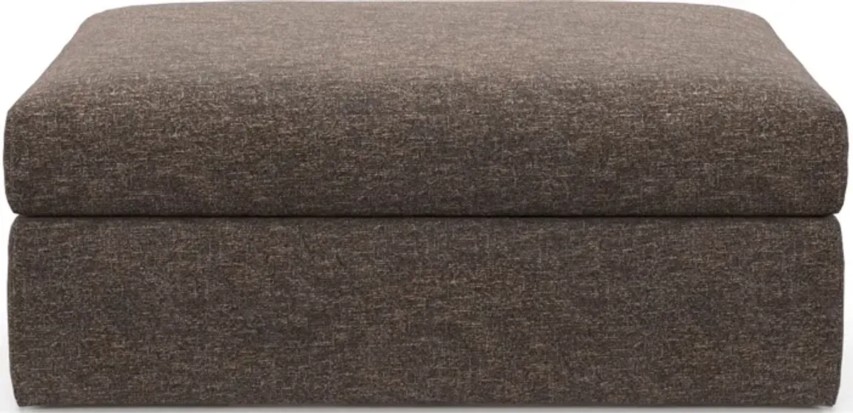 Collin Foam Comfort Ottoman - M Walnut