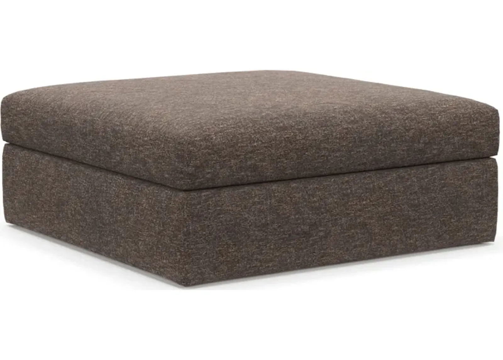 Collin Foam Comfort Ottoman - M Walnut