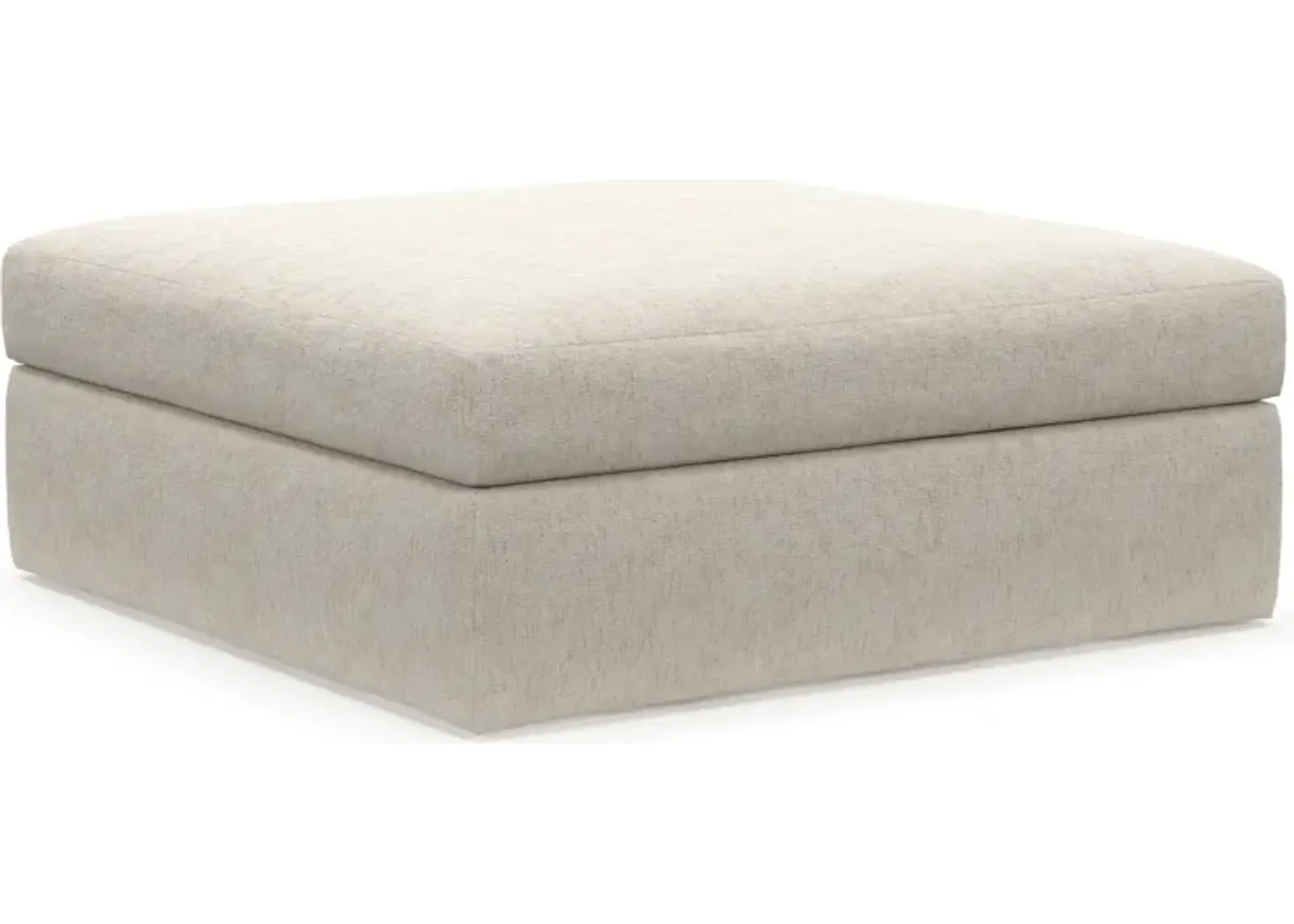 Collin Foam Comfort Ottoman - M Ivory