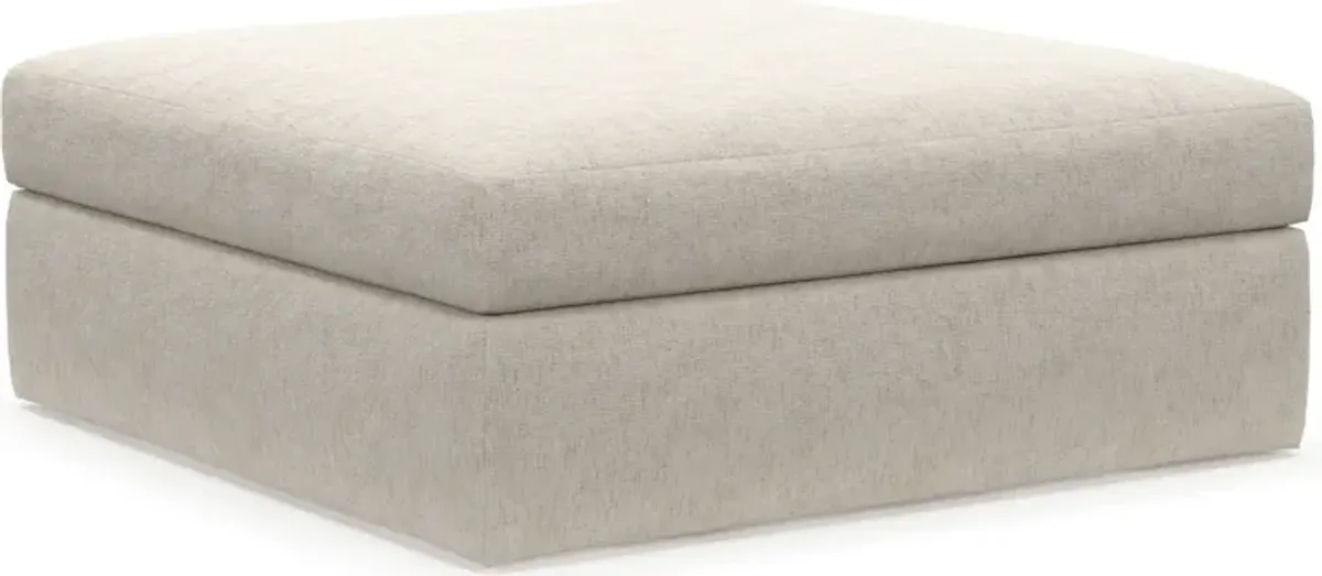 Collin Foam Comfort Ottoman - M Ivory