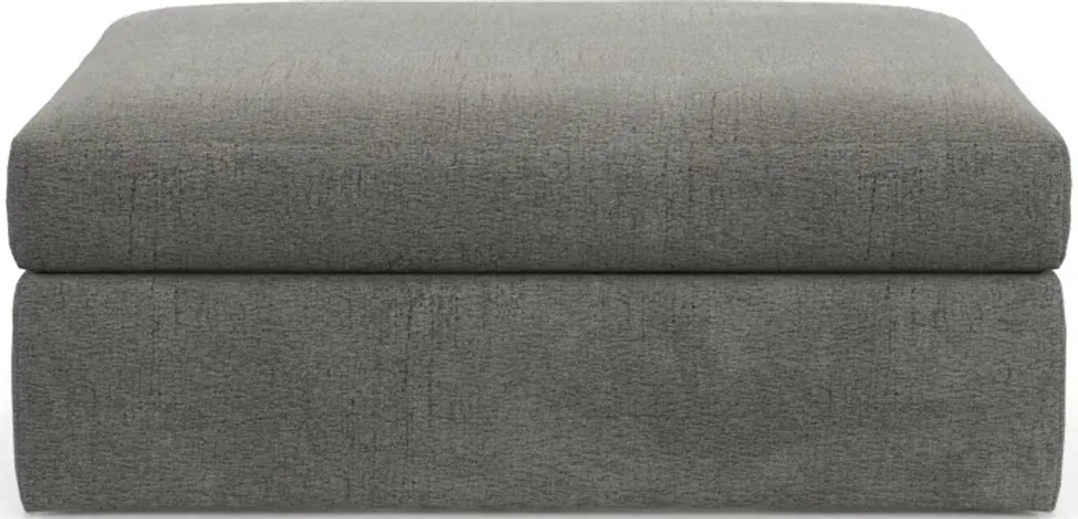 Collin Hybrid Comfort Ottoman - Living Large Charcoal