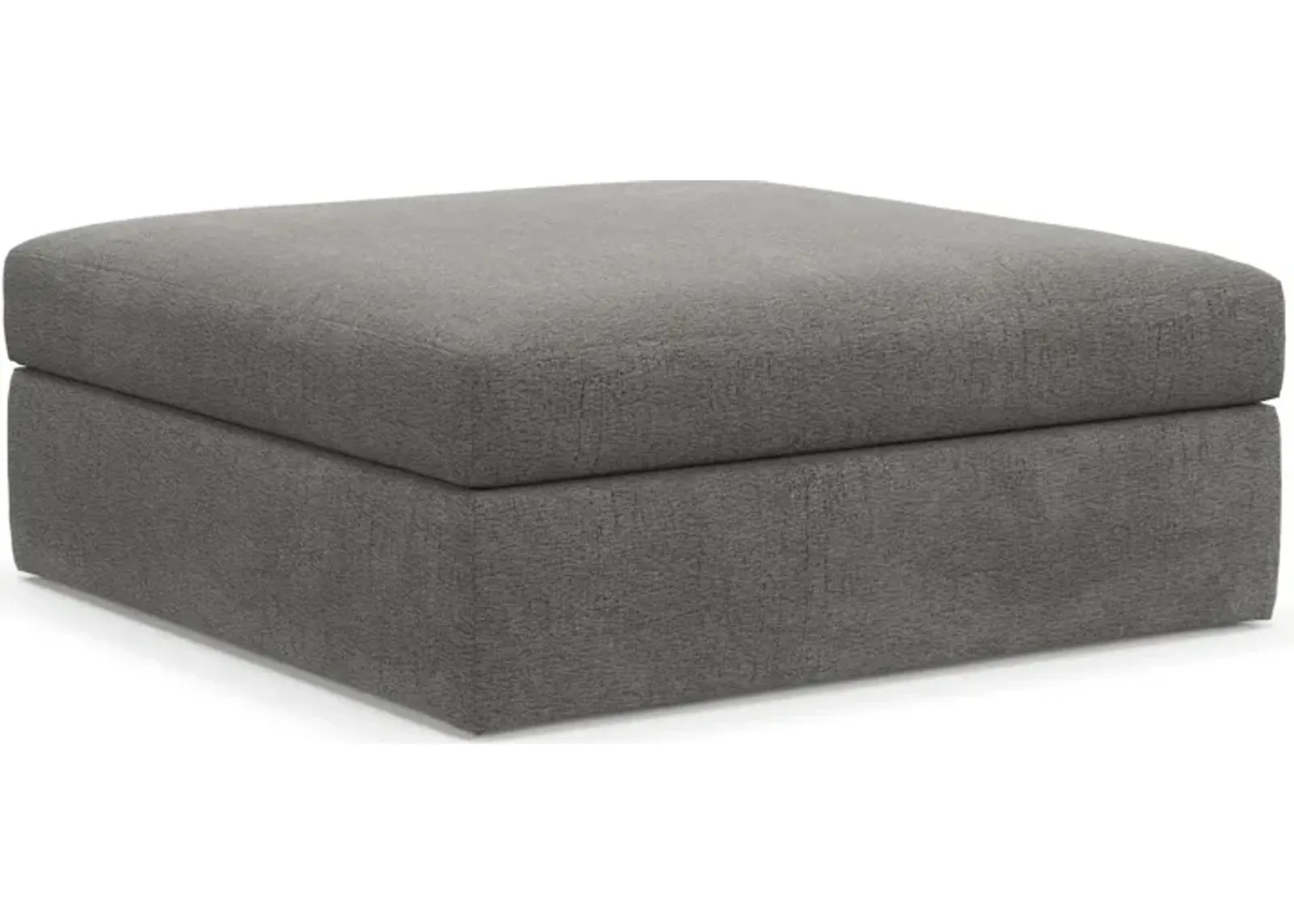 Collin Hybrid Comfort Ottoman - Living Large Charcoal