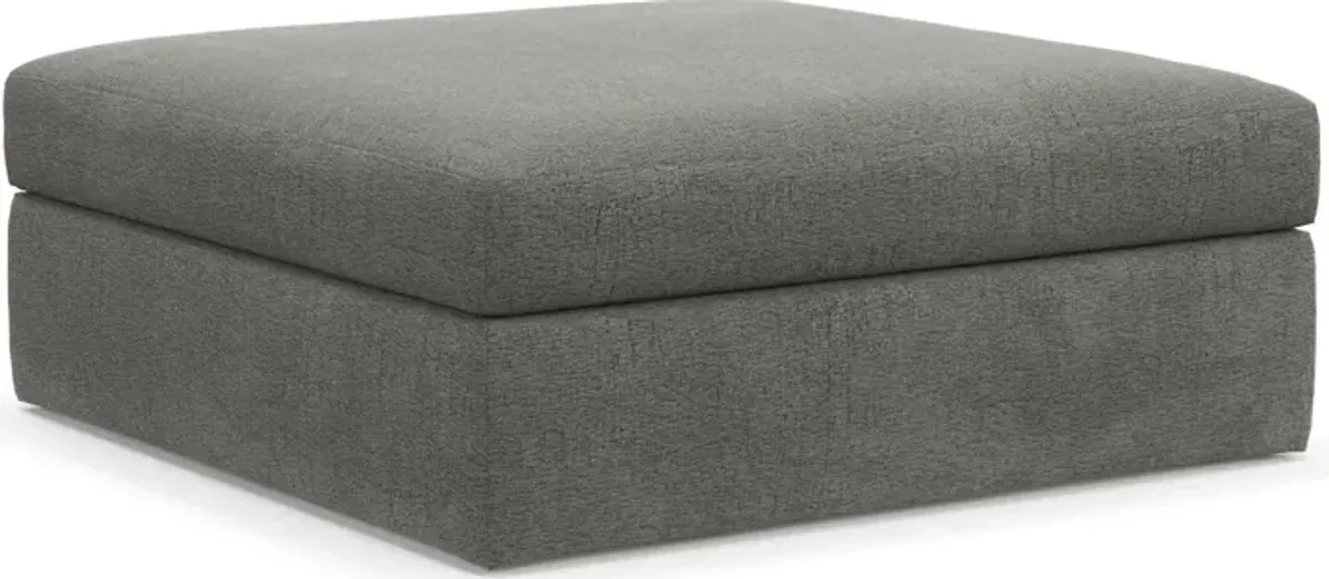 Collin Hybrid Comfort Ottoman - Living Large Charcoal