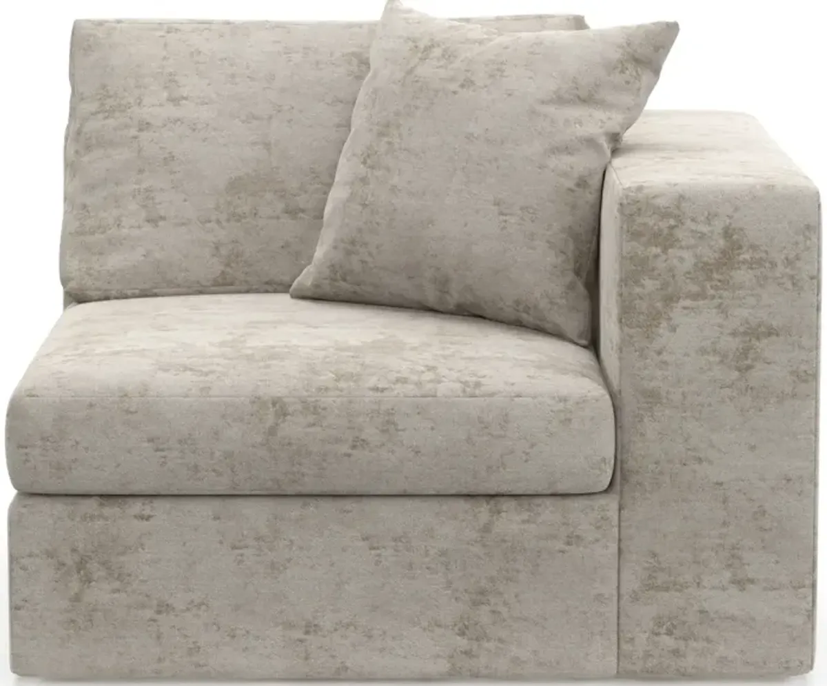 Collin Foam Comfort Right-Facing Chair - Hearth Cement