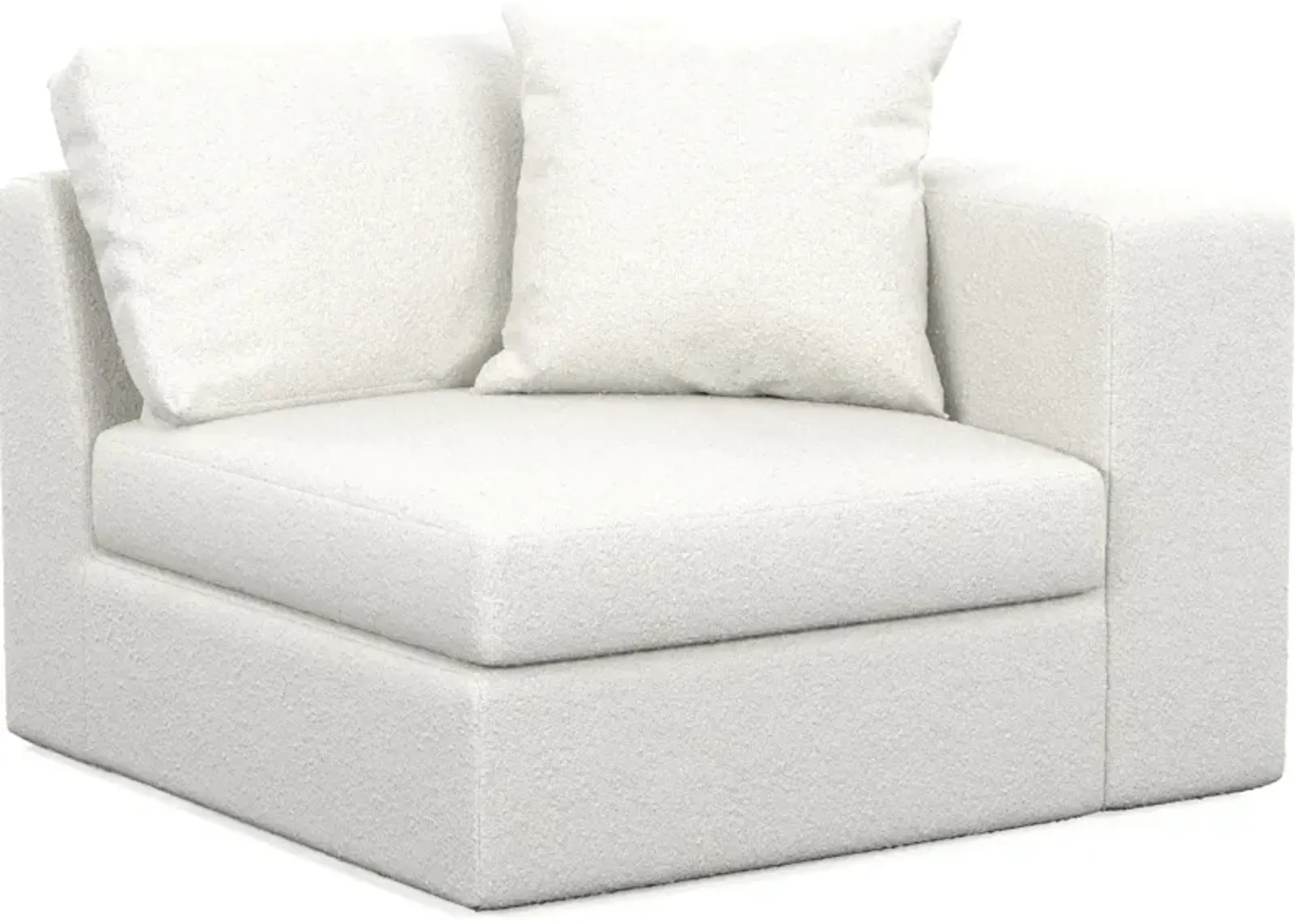 Collin Foam Comfort Right-Facing Chair - Bloke Snow