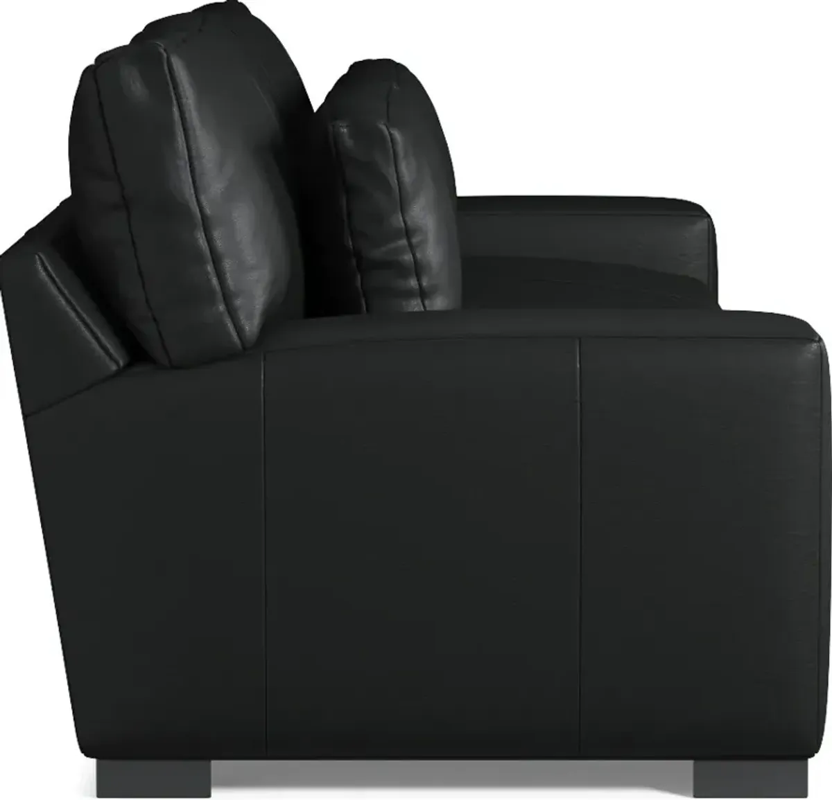 Winston Leather Foam Comfort Sofa - Siena Black