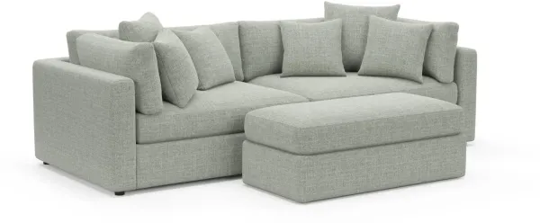 Sasha Foam Comfort Sectional - Broderick Sea Glass