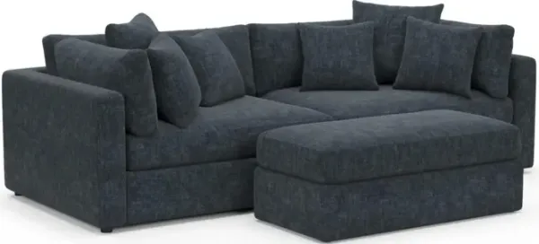Sasha Foam Comfort Sectional - Argo Navy