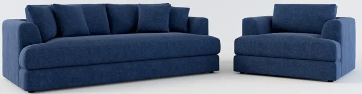 Ridley Foam Comfort Sofa and Chair Set - Oslo Navy