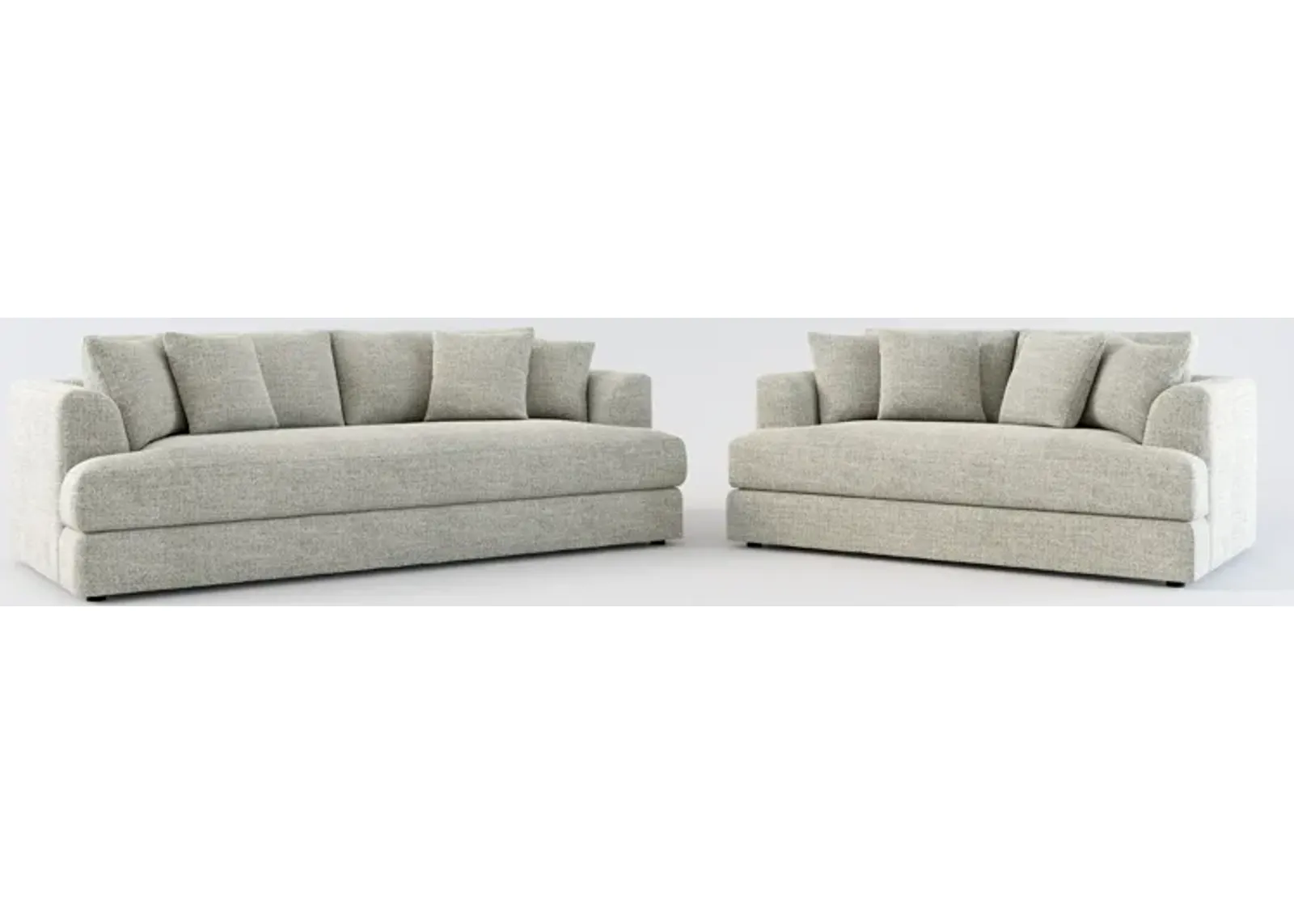 Ridley Foam Comfort Sofa and Loveseat Set - Pandora Pepper