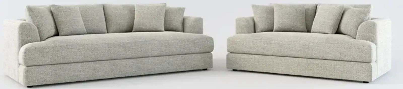 Ridley Foam Comfort Sofa and Loveseat Set - Pandora Pepper