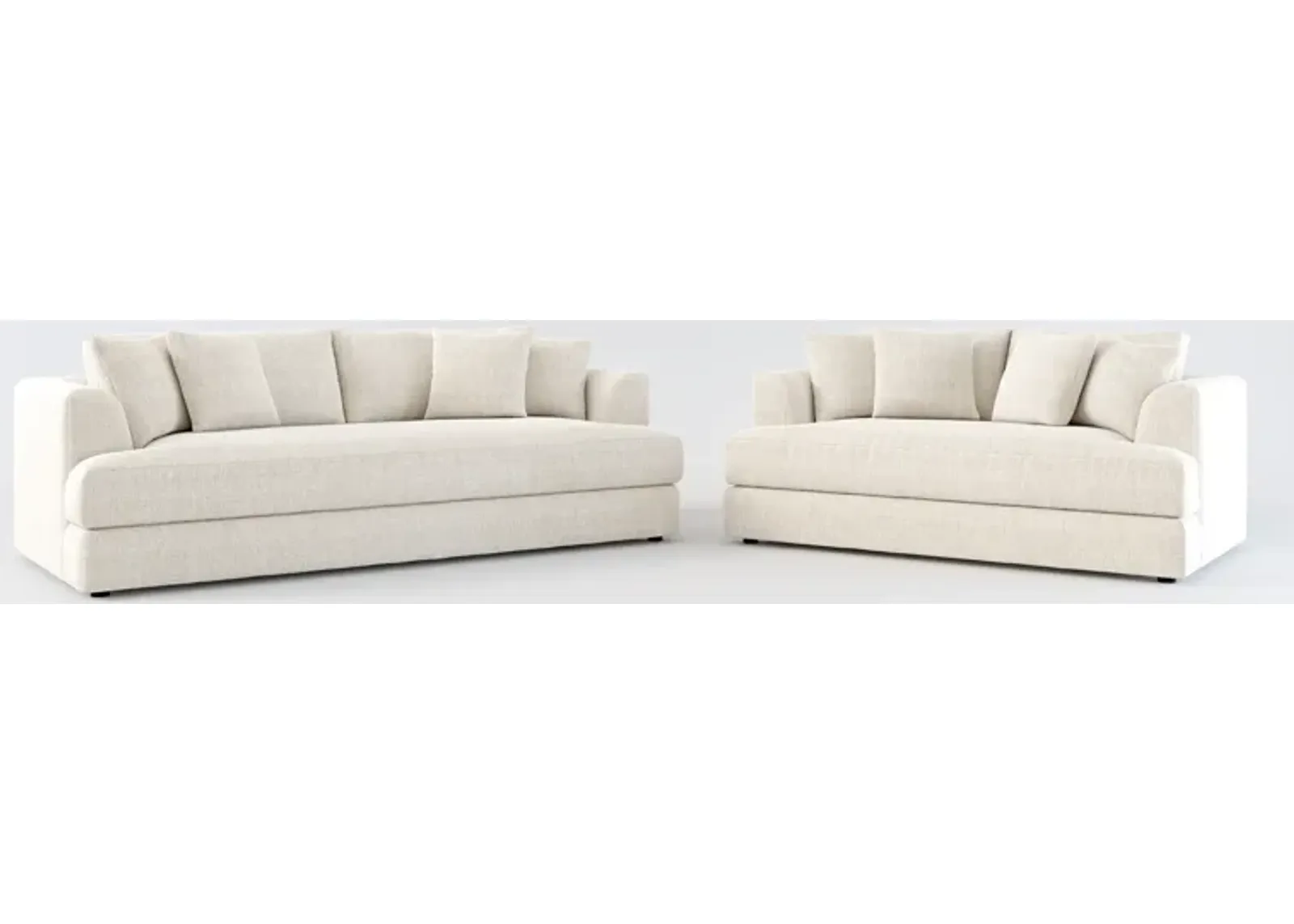 Ridley Foam Comfort Sofa and Loveseat Set - Mason Porcelain